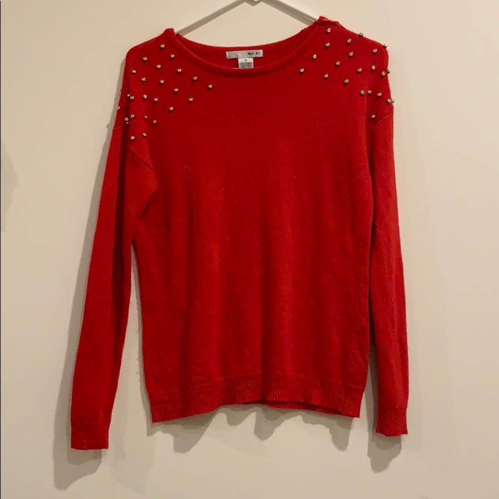 Red Studded Sweater
